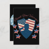 Hartelijk dank voor de Amerikaanse vlag Bedankkaart (Voorkant / Achterkant)