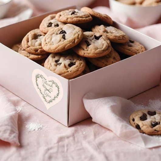 Hartelijk dank voor de bakkerij-zakenlui met schit hart sticker