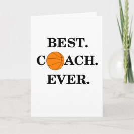 Hartelijk dank voor de Basketball Coach Bedankkaart