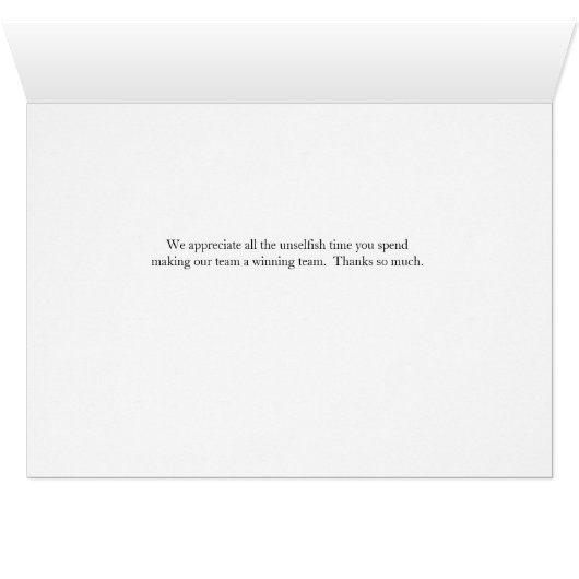 Hartelijk dank voor de Beach Volleyball Coach (Binenzijde Horizontaal (Onderkant))