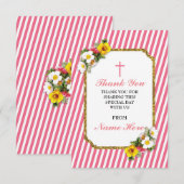 Hartelijk dank voor de begraafplaats van koraalban bedankkaart (Voorkant / Achterkant)