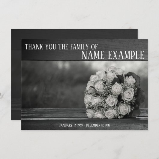 Hartelijk dank voor de begrafenis en Bereavement (Voorkant / Achterkant)