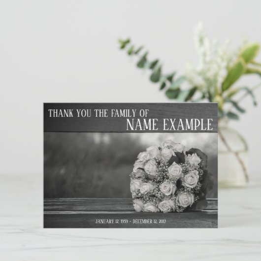 Hartelijk dank voor de begrafenis en Bereavement (Staand voorkant)