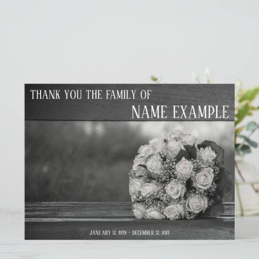 Hartelijk dank voor de begrafenis en Bereavement (Staand voorkant)