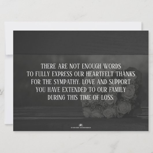 Hartelijk dank voor de begrafenis en Bereavement (Achterkant)