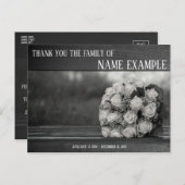 Hartelijk dank voor de begrafenis en Bereavement Feestdagenkaart (Voorkant / Achterkant)