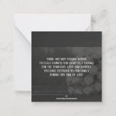 Hartelijk dank voor de begrafenis en Bereavement Notitiekaartje (Achterkant)