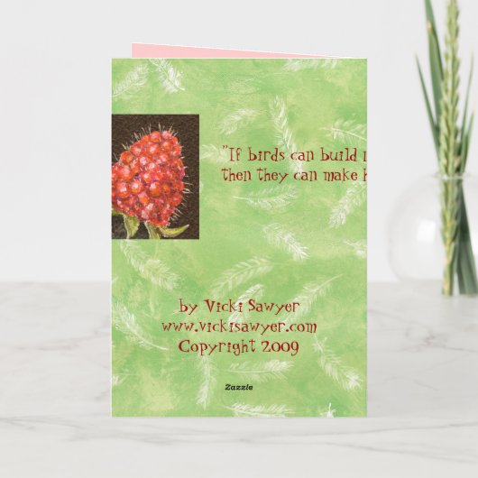 Hartelijk dank voor de berry-kaart bedankkaart (Achterkant)