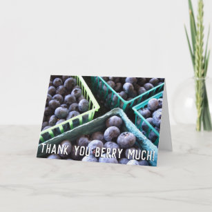 Hartelijk dank voor de Berry Much Blueberries Card Bedankkaart