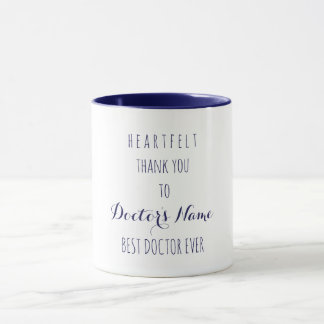 Hartelijk dank voor de beste dokter ooit Typografi Mok