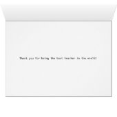 Hartelijk dank voor de beste prijs voor docenten A (Binenzijde Horizontaal (Onderkant))