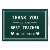 Hartelijk dank voor de beste prijs voor docenten A (Voorkant Horizontaal)