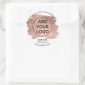 Hartelijk dank voor de bestelling van logo roos Go Ronde Sticker (Tas)