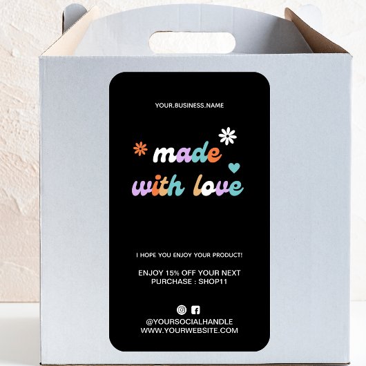 Hartelijk dank voor de bestelwagen | Gemaakt van l Etiket