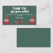 Hartelijk dank voor de bijsluiter van uw bestellin kortingskaartje (Voorkant / Achterkant)