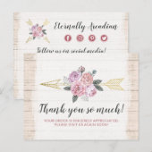 Hartelijk dank voor de bijtende bohemen-pijlen Blu Briefkaart (Voorkant / Achterkant)