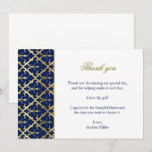 Hartelijk dank voor de blauwe gouddamp van de mari kaart (Voorkant / Achterkant)