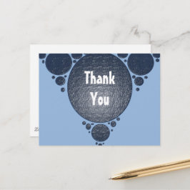 Hartelijk dank voor de blauwe, moderne zakelijke w briefkaart