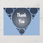 Hartelijk dank voor de blauwe, moderne zakelijke w briefkaart (Voorkant)