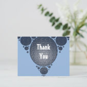 Hartelijk dank voor de blauwe, moderne zakelijke w briefkaart (Staand voorkant)