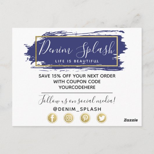 Hartelijk dank voor de blauwe schilderlijn en de m briefkaart (Achterkant)