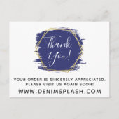 Hartelijk dank voor de blauwe schilderlijn en de m briefkaart (Voorkant)