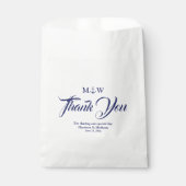 Hartelijk dank voor de blauwe witte Nautical ancho Bedankzakje (Voorkant)