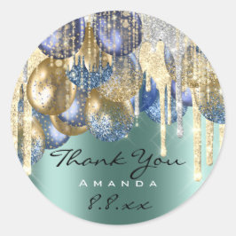 Hartelijk dank voor de Blauwgroen Ballon op woensd Ronde Sticker