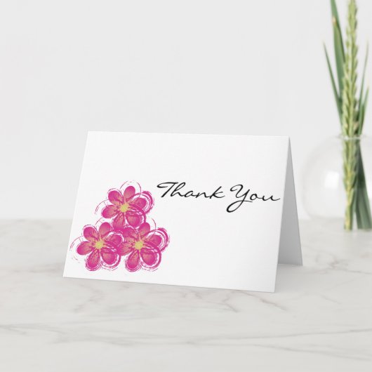 Hartelijk dank voor de  bloemen Art Bedankkaart (Voorkant)
