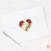 Hartelijk dank voor de bloemenbloem - hartenbridal hart sticker (Envelop)