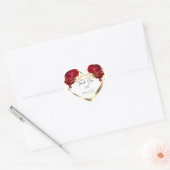 Hartelijk dank voor de bloemenbloem - hartenbridal hart sticker (Envelop)