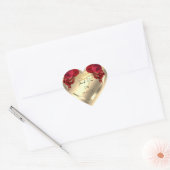 Hartelijk dank voor de bloemenbloem - hartenbridal hart sticker (Envelop)