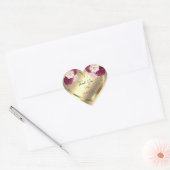 Hartelijk dank voor de bloemklep Bridal Sweet16th  Hart Sticker (Envelop)