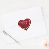 Hartelijk dank voor de bloemklep Bridal Sweet16th Hart Sticker (Envelop)