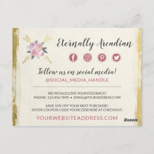 Hartelijk dank voor de Bohemen Floral Arrows Blush Briefkaart