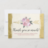 Hartelijk dank voor de Bohemen Floral Arrows Blush Kaart (Voorkant)