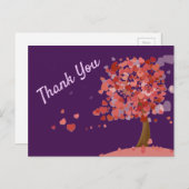 Hartelijk dank voor de boom van het hart briefkaart (Voorkant / Achterkant)
