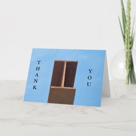 Hartelijk dank voor de bouw van I-Beam Business Bedankkaart (Voorkant)