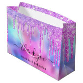 Hartelijk dank voor de Bridal Sweet16th Glitter Ho Groot Cadeauzakje (Achterkant Gekanteld)