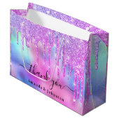 Hartelijk dank voor de Bridal Sweet16th Glitter Ho Groot Cadeauzakje (Voorkant Gekanteld)