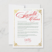 Hartelijk dank voor de brief van de kerstman notitiekaartje (Voorkant)