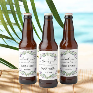 Hartelijk dank voor de bruinbruidjes van Lavender Bier Etiket