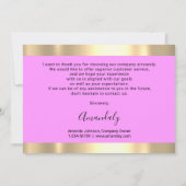 Hartelijk dank voor de Business Insert Card Hologr Kaart (Achterkant)