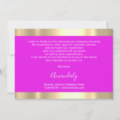 Hartelijk dank voor de Business Insert Card Hologr Kaart (Achterkant)