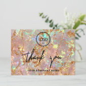 Hartelijk dank voor de Business Insert Logo Gold H Kaart (Staand voorkant)