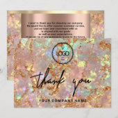 Hartelijk dank voor de Business Insert Logo Gold H Kaart (Voorkant / Achterkant)