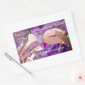 Hartelijk dank voor de Business Makeup Lip Paars I Rechthoekige Sticker (Envelop)