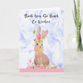 Hartelijk dank voor de co-werker met Bunny Bedankkaart (Voorkant)