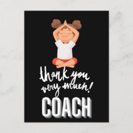 Hartelijk dank voor de coach met yoga namaste briefkaart