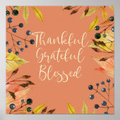 Hartelijk dank voor de complotte Thanksgiving Art  Poster (Voorkant)